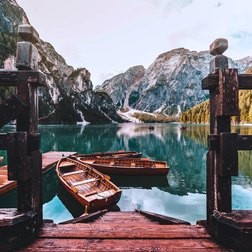Dombay mountain view in Russia