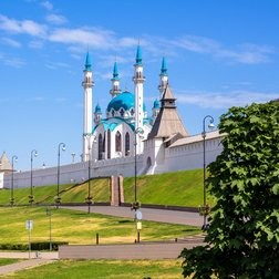 Bauman Street in Kazan with pedestrian atmosphere, historic façades, and central city rhythm in Tatarstan, Russia